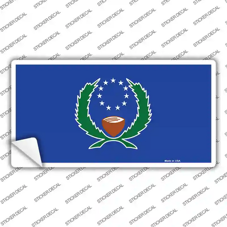 Pohnpei Flag Novelty Sticker Decal