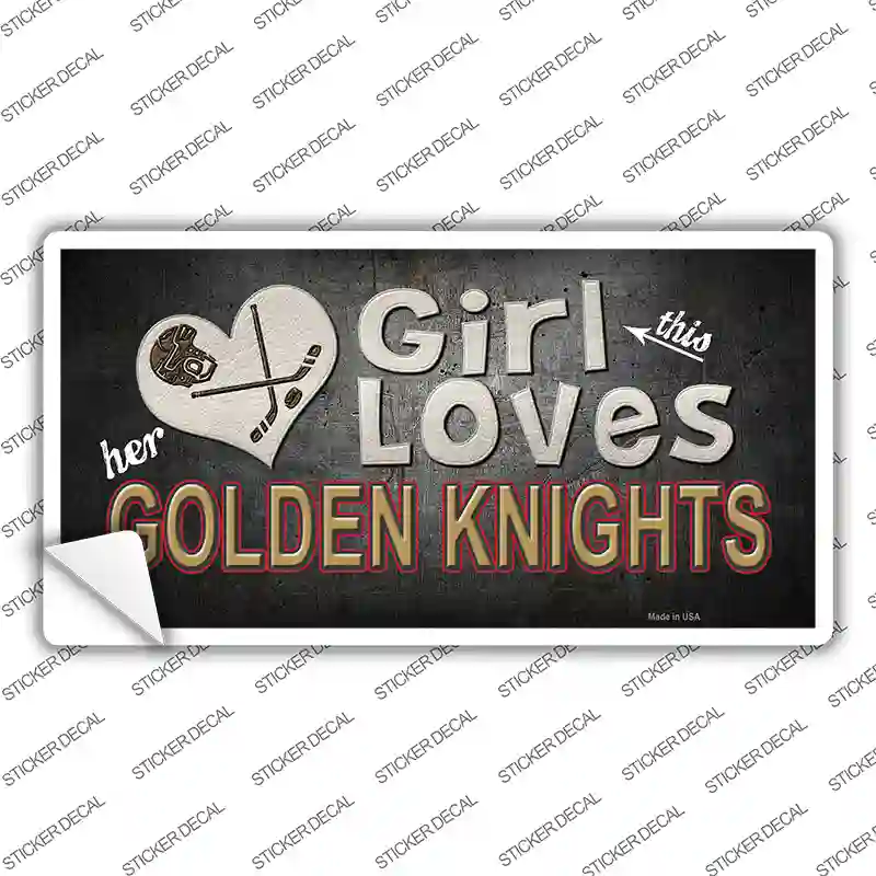This Girl Loves Her Golden Knights Novelty Sticker Decal
