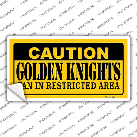 Caution Golden Knights Novelty Sticker Decal