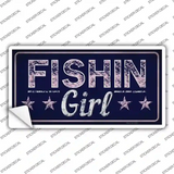 Fishin Girl Novelty Sticker Decal