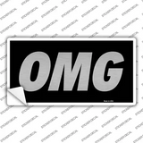 OMG Black Novelty Sticker Decal