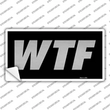 WTF Black Novelty Sticker Decal