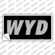 WYD Black Novelty Sticker Decal