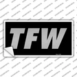 TFW Black Novelty Sticker Decal