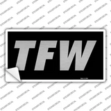 TFW Black Novelty Sticker Decal