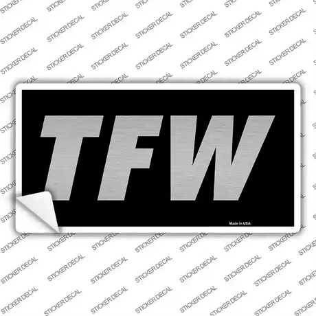 TFW Black Novelty Sticker Decal