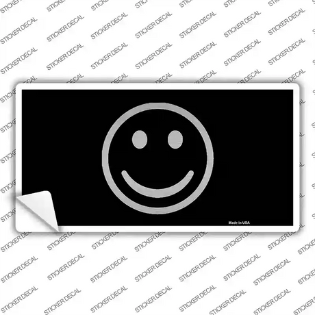 Smiley Black Novelty Sticker Decal