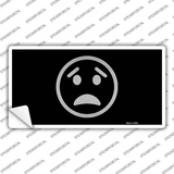 Worried Black Novelty Sticker Decal