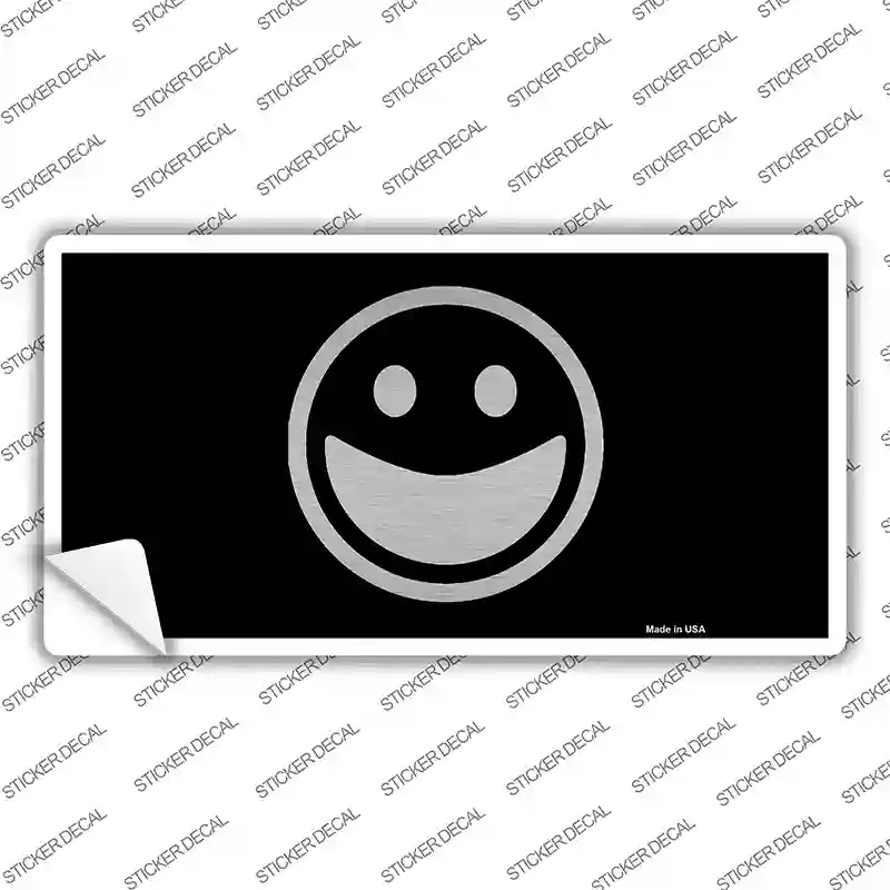 Happy Black Novelty Sticker Decal