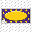 Yellow Purple Polka Dot Center Oval Novelty Sticker Decal