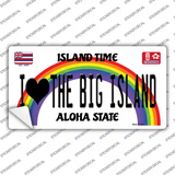 I Heart Big Island Novelty Sticker Decal