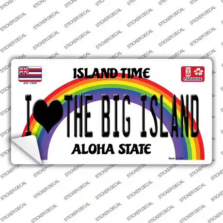 I Heart Big Island Novelty Sticker Decal