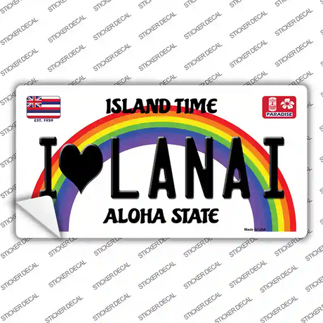 I Heart Lanai Novelty Sticker Decal