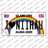 I Heart Niihau Novelty Sticker Decal