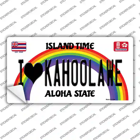 I Heart Kahoolawe Novelty Sticker Decal