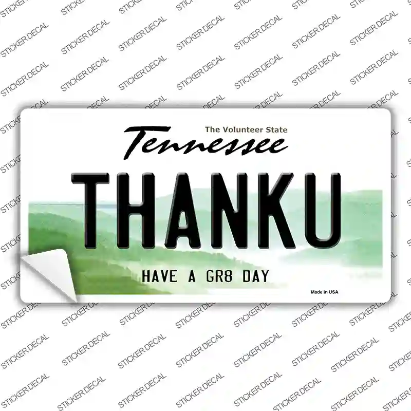Thank You Novelty Sticker Decal