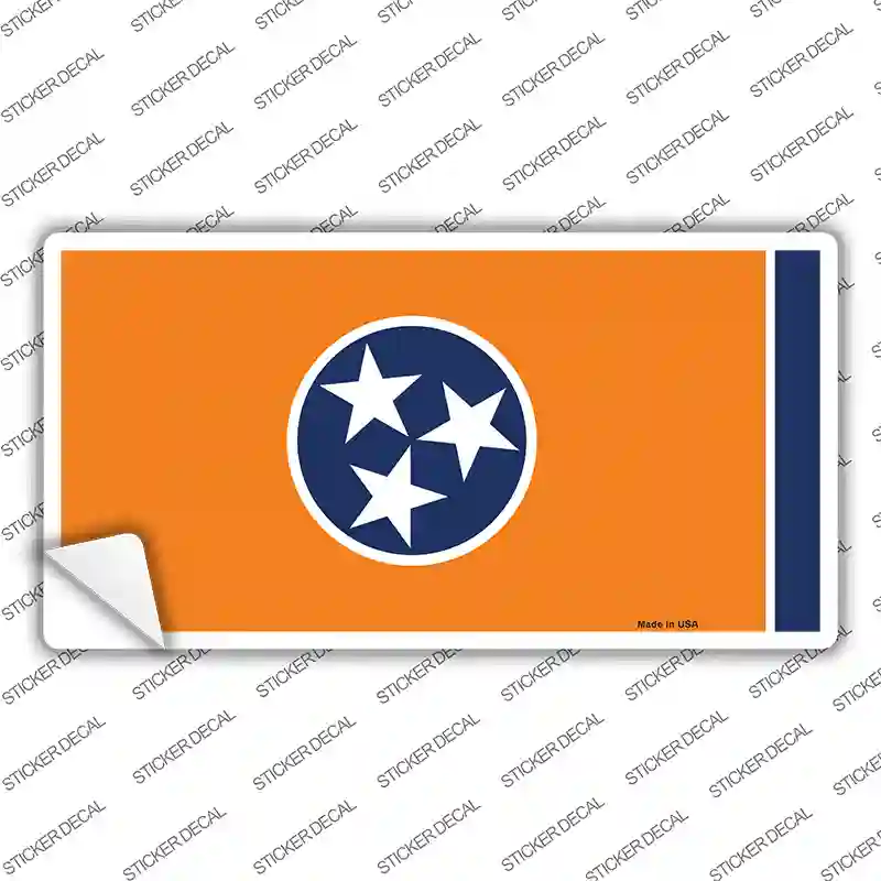 Tennessee Flag Orange Novelty Sticker Decal