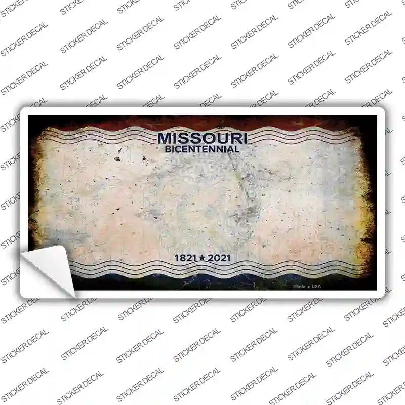 Missouri Bicentennial Rusty Blank Novelty Sticker Decal