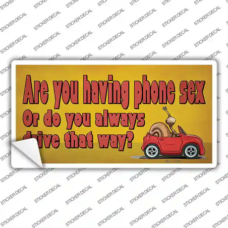 Are You Having Phone Sex Novelty Sticker Decal