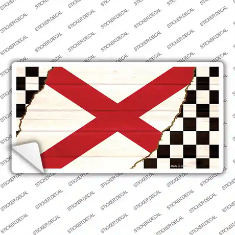 Alabama Racing Flag Novelty Sticker Decal