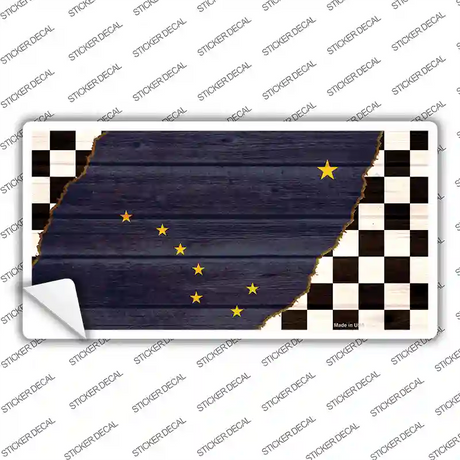 Alaska Racing Flag Novelty Sticker Decal