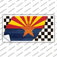Arizona Racing Flag Novelty Sticker Decal