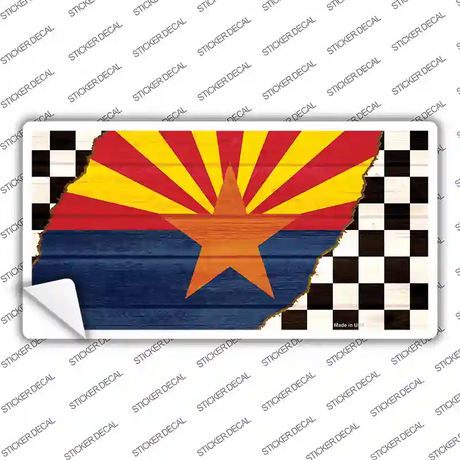 Arizona Racing Flag Novelty Sticker Decal