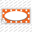 White Orange Polka Dots Center Oval Novelty Sticker Decal