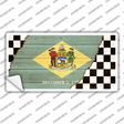 Delaware Racing Flag Novelty Sticker Decal