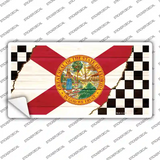 Florida Racing Flag Novelty Sticker Decal
