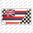 Hawaii Racing Flag Novelty Sticker Decal