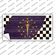 Indiana Racing Flag Novelty Sticker Decal