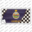 Kansas Racing Flag Novelty Sticker Decal