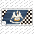 Louisiana Racing Flag Novelty Sticker Decal