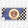 Minnesota Racing Flag Novelty Sticker Decal