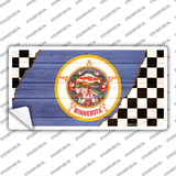 Minnesota Racing Flag Novelty Sticker Decal