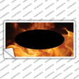 Real Flame With Black Center Oval Novelty Sticker Decal