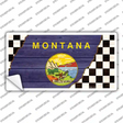 Montana Racing Flag Novelty Sticker Decal