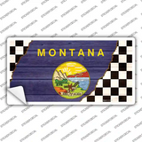 Montana Racing Flag Novelty Sticker Decal