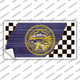 Nebraska Racing Flag Novelty Sticker Decal