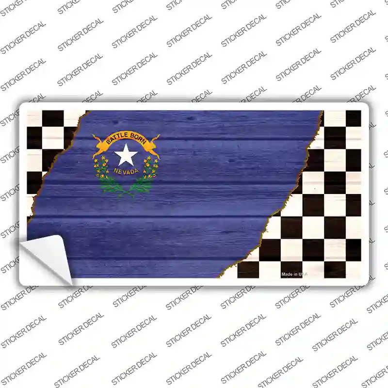 Nevada Racing Flag Novelty Sticker Decal