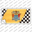 New Jersey Racing Flag Novelty Sticker Decal
