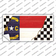 North Carolina Racing Flag Novelty Sticker Decal