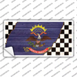 North Dakota Racing Flag Novelty Sticker Decal
