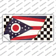 Ohio Racing Flag Novelty Sticker Decal