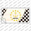 Rhode Island Racing Flag Novelty Sticker Decal