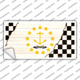 Rhode Island Racing Flag Novelty Sticker Decal