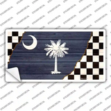South Carolina Racing Flag Novelty Sticker Decal
