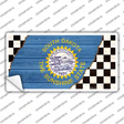 South Dakota Racing Flag Novelty Sticker Decal