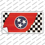 Tennessee Racing Flag Novelty Sticker Decal